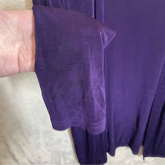 A touch of class royal purple acetate slinky cardigan women’s small/medium - Picture 6 of 8